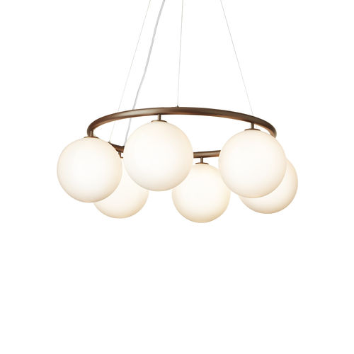 Современная люстра - MIIRA 6 CIRCULAR - Nuura - из дутого стекла / из бронзы / LED