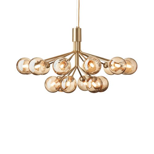 Современная люстра - APIALES 18 - GOLD - Nuura - из дутого стекла / из матированной латуни / LED