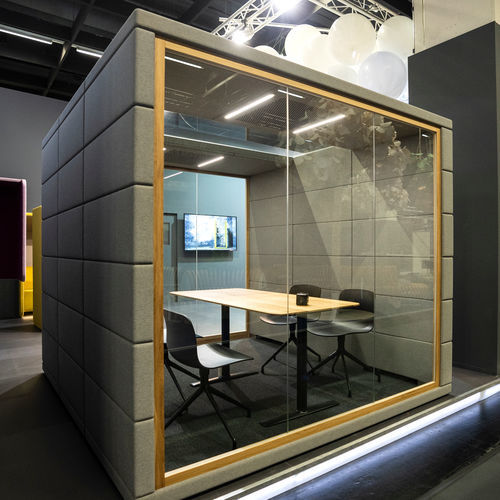Акустическое пространство для концентрации внимания - MICROOFFICE QUADRIO III - SilentLab - застекленное / с застекленной дверью / для 4 человек