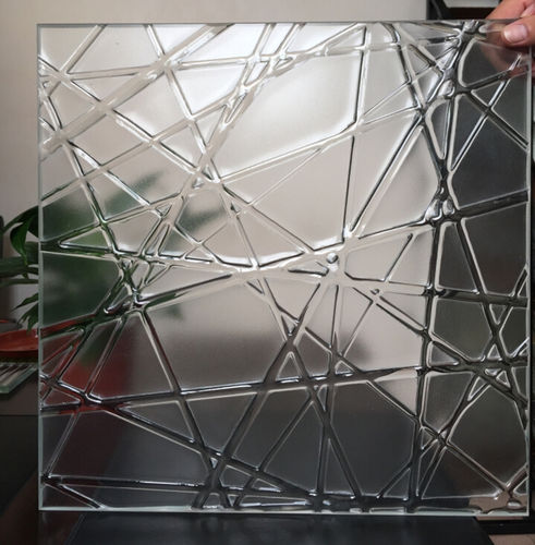 Закаленная стеклянная панель - MR-SJ-1004  - Guangzhou Topo Glass Co., Ltd. - текстурированная / прозрачная / для мебели