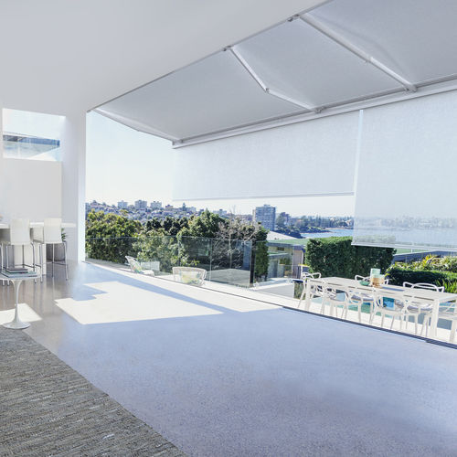 Матерчатый навес ящик - KÝMA CONCEPT  - gaviota - механизированный / для террасы / белый
