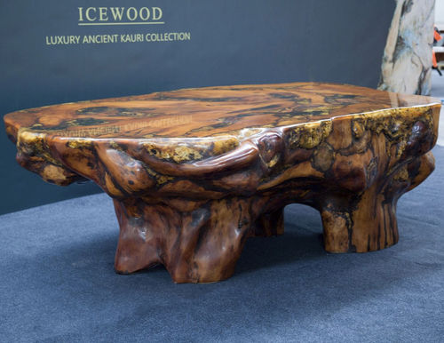 Стол уникальный дизайн - Tethys - Icewood - из дерева / из полимера / с основанием из древесины