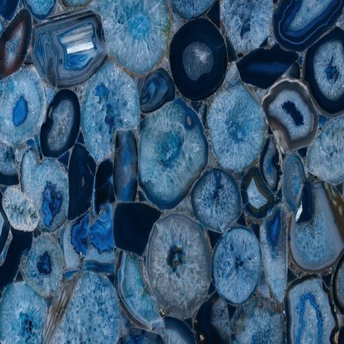 Плита из камня из полудрагоценного камня - AGATE BLU - GIOVANNOZZI MARMI S.R.L. - для ванной комнаты / для стены / полированная