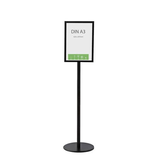 Информационное табло для интерьера - Q EZI FRAME - FEPRO - напольное / рекламное / из матовой нержавеющей стали