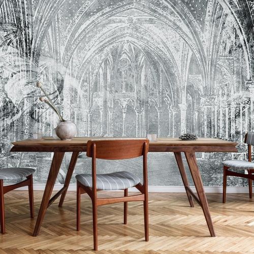 Современный обои - GOTHIC ARCH  - Wally's - с рисунком / серый / черный