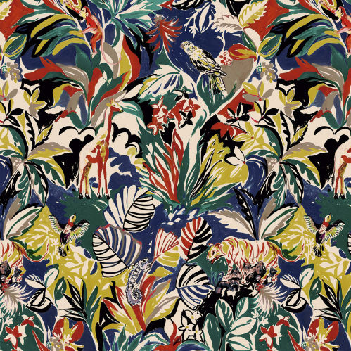 Обивочная ткань - BOTANICAL DREAM - Aldeco Interior Fabrics - для штор / в цветочек / из хлопка