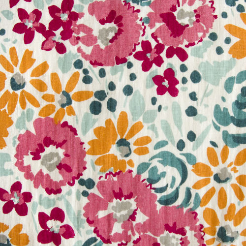 Обивочная ткань - COTTAGE GARDEN - Aldeco Interior Fabrics - для штор / в цветочек / из льна