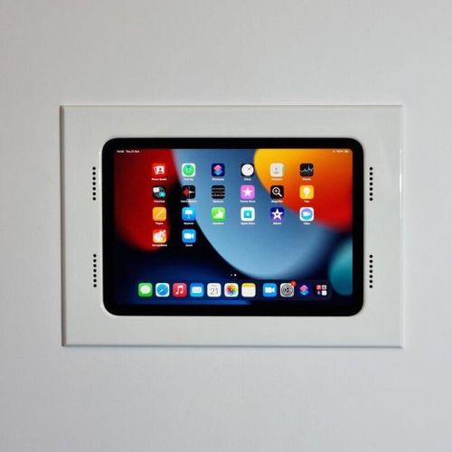 Настенная подставка для iPad - 002-1-424-WH - Wall-Smart - для бытового использования / для профессионального использования / горизонтальная