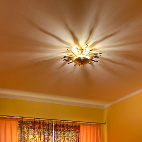 Потолочный светильник деревенский стиль - DIATOR L SOLEIL - s.luce - круглый / из металла / LED