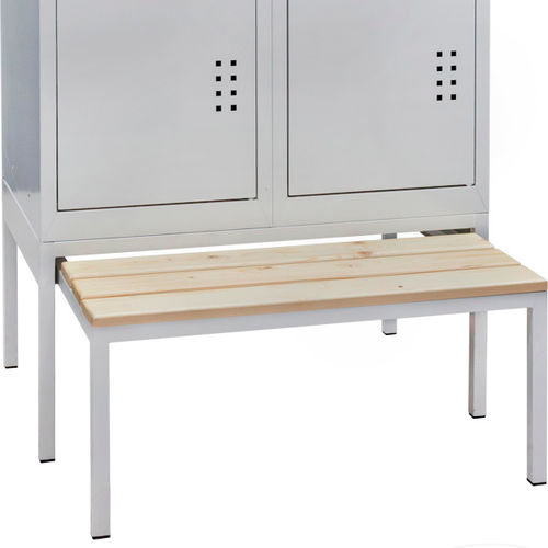 Современная скамейка для раздевалки - SG-300/2 - PJSC UHL-MASH - из дерева / со спинкой / без подлокотников