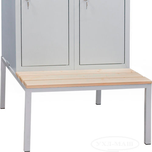Современная скамейка для раздевалки - SG-400/2 - PJSC UHL-MASH - из дерева / со спинкой / без подлокотников