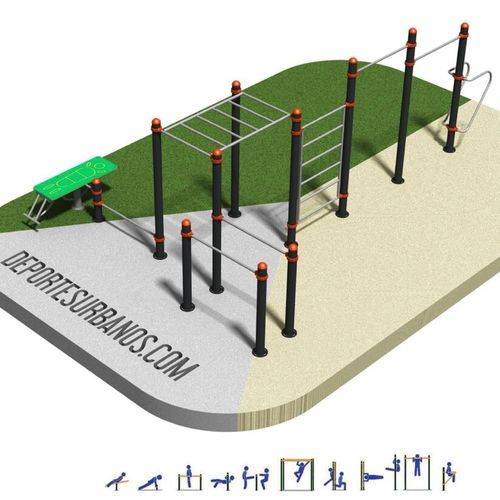 Спортивная площадка для улицы для школ - DUCG-2010 - DEPORTES URBANOS - для спортклубов / для городских зон / отжимание на брусьях