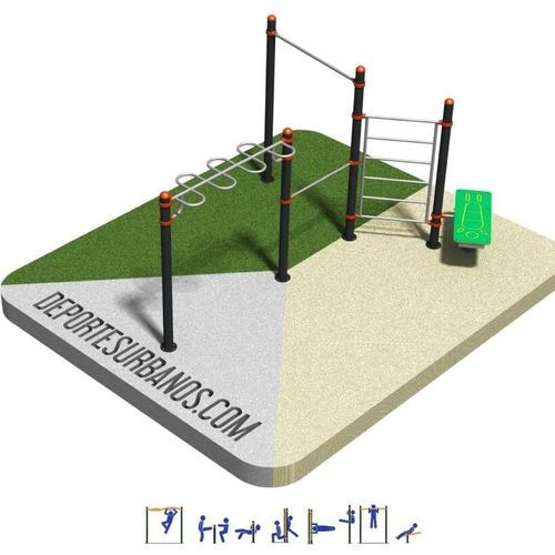 Спортивная площадка для улицы для школ - DUCG-2004 - DEPORTES URBANOS - для спортклубов / для городских зон / отжимание на брусьях