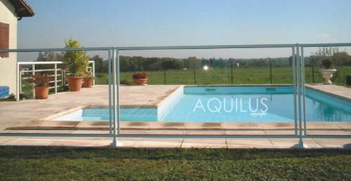 Защитный барьер - AQUILUS PISCINES - неподвижный / из стекла / для бассейна