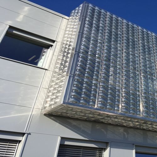 Панельная облицовка фасада - OXYGEN - ArcelorMittal Building Solutions - кассетная / из нержавеющей стали / перфорированная