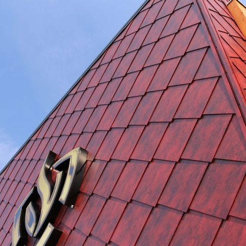 Панельная облицовка фасада - EDYXO® - ArcelorMittal Building Solutions - из гальванизированной стали / из штукатурки / гладкая