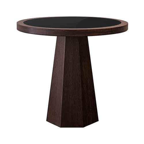 Современный вспомогательный столик - VTA316 - Voila Spanish Furniture S.L. - из фанерованной древесины / из лакированного стекла / с основанием из американского ореха