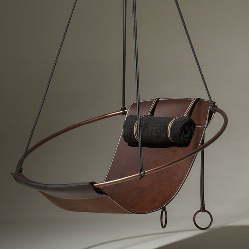 Современный подвесной cтул - THICK LEATHER - Studio Stirling - для интерьера / из кожи / из веревки