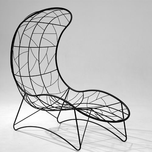 Современный шезлонг - RECLINER - Studio Stirling - из ткани / из стали / из стали