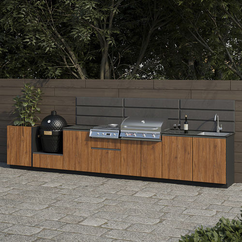 Кухня для наружного применения - Outdoor Kitchen - DEBO - современная / из ламината / со встроенной ручкой