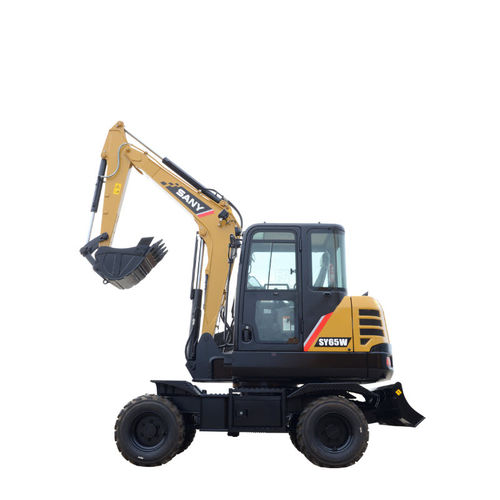 Экскаватор мини - SY65W - SANY GROUP - на колесах / дизельный / для строительства