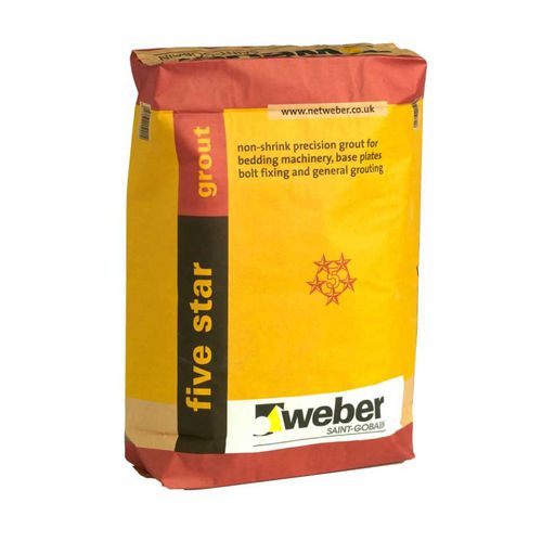 Строительный раствор для цементирования - WEBERCEM FIVE STAR GROUT - Weber - противоусадочный / для закрепления грунтов / для бетона