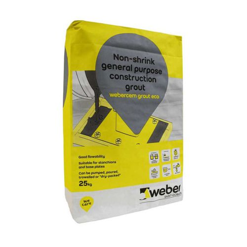 Строительный раствор для цементирования - WEBERCEM GROUT ECO - Weber - противоусадочный / для закрепления грунтов / для бетона