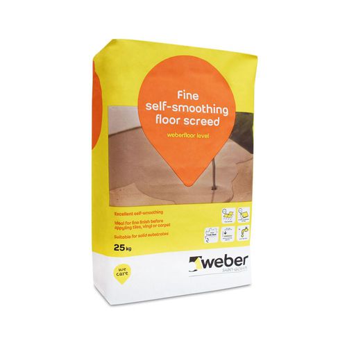 Строительный раствор для затирки - WEBERFLOOR LEVEL - Weber - самовыравнивающийся / для проушины / для бетона