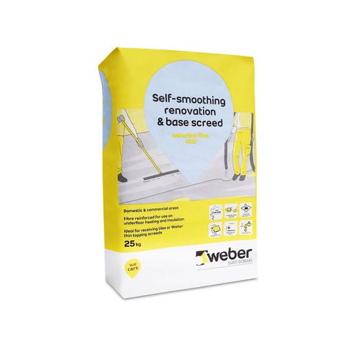 Строительный раствор для затирки - WEBERFLOOR FIBRE 4310 - Weber - самовыравнивающийся / для проушины / для бетона