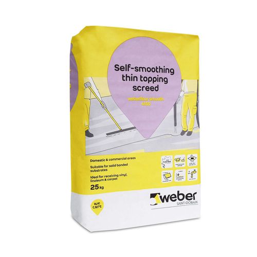 Строительный раствор для затирки - WEBERFLOOR SMOOTH 4150 - Weber - самовыравнивающийся / для проушины / для бетона