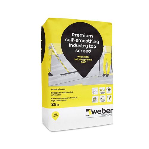 Проушина с эффектом самонивелирования - WEBERFLOOR INDUSTRY PRO TOP 4610 - Weber - изоляционная / из цемента