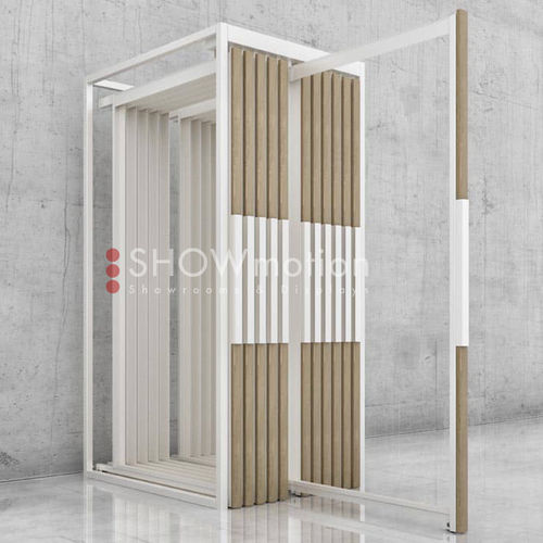 Выставочный стенд для плитки для проб - FUTURA DELUXE - steor srl - отдельностоящий / из листового металла / дерево