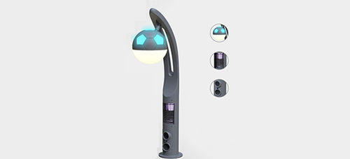 Столбик освещения для сада - FOOTBALL - EXC Solar Street Light Technology Co., Ltd - современный / из алюминия / инфракрасный