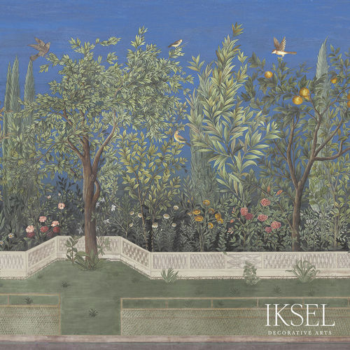 Современный обои - SC142 Livia's Garden - Iksel Decorative Arts - из стекловолокна / виниловый / в цветочек