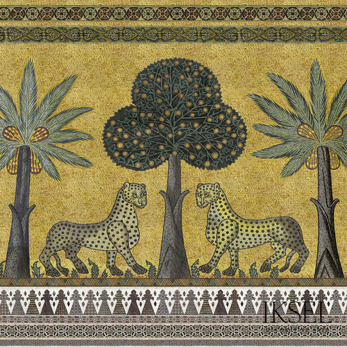 Современный обои - SC149 Palermo Landscape Original - Iksel Decorative Arts - природный мотив / в цветочек / c геометрическим рисунком