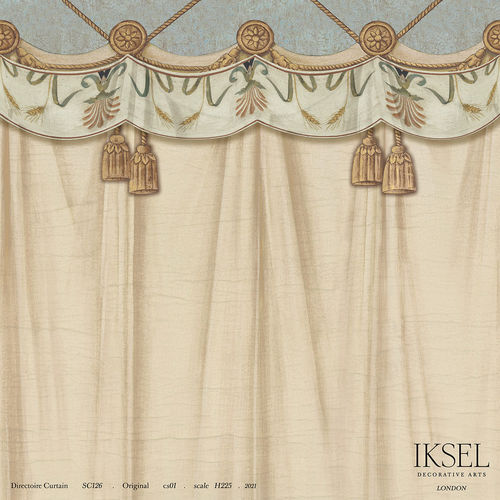 Современный обои - SC126 Directoire Curtain  - Iksel Decorative Arts - панорамный / c геометрическим рисунком / с детскими рисунками