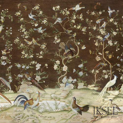 Современный обои - SC147 DUTCH TREE OF LIFE - Iksel Decorative Arts - из стекловолокна / виниловый / в цветочек
