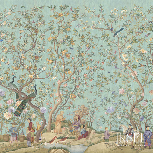 Современный обои - QIANLONG GARDEN - Iksel Decorative Arts - виниловый / из стекловолокна / природный мотив