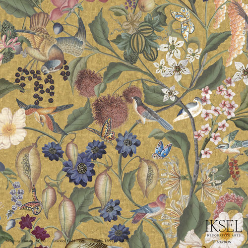 Современный обои - SC153 Blooming Fantasy - Iksel Decorative Arts - из стекловолокна / виниловый / природный мотив