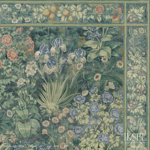 Современный обои - SC154 Floral Tapestry - Iksel Decorative Arts - из стекловолокна / виниловый / природный мотив