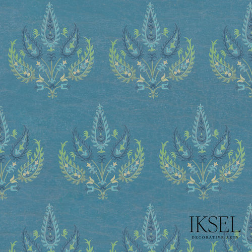 Современный обои - RW204 Embroidered Flowers - Iksel Decorative Arts - из стекловолокна / виниловый / из ПВХ