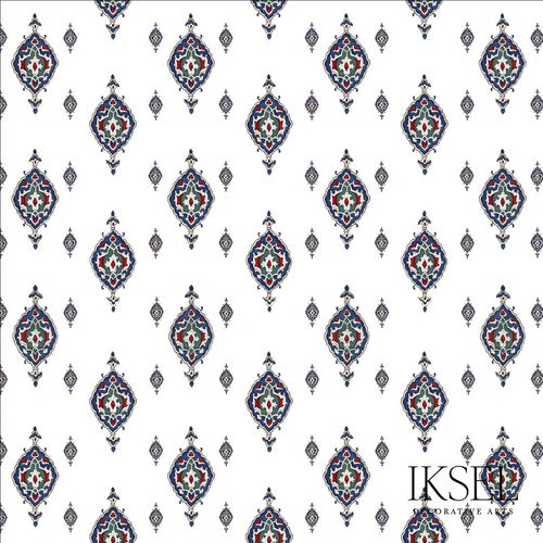 Современный обои - IZNIK SINAN RW104 - Iksel Decorative Arts - из стекловолокна / виниловый / c геометрическим рисунком