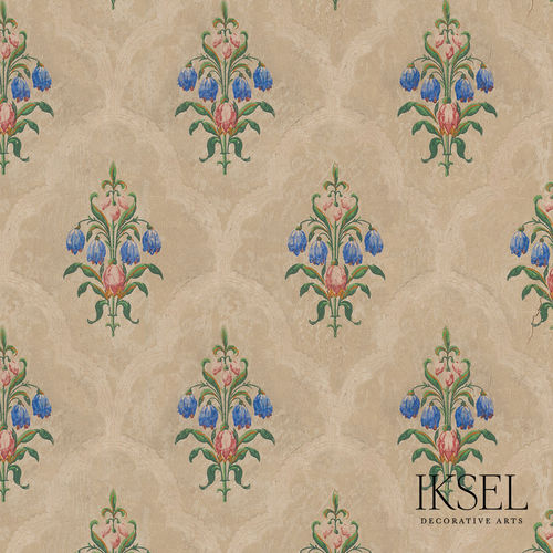 Современный обои - RW411 Louis XVI Prairie Bouquet - Iksel Decorative Arts - из стекловолокна / виниловый / природный мотив