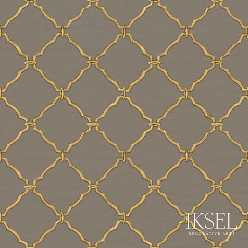 Современный обои - RW322 Jali Dvi - Iksel Decorative Arts - из стекловолокна / виниловый / c геометрическим рисунком