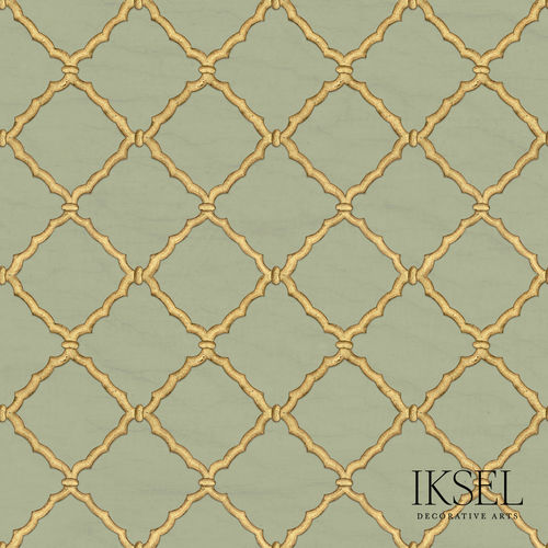 Современный обои - RW323 Jali Tri - Iksel Decorative Arts - из стекловолокна / виниловый / c геометрическим рисунком