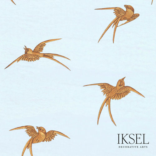 Современный обои - RW602 Japanese Birds - Iksel Decorative Arts - из стекловолокна / из полиэстера / природный мотив