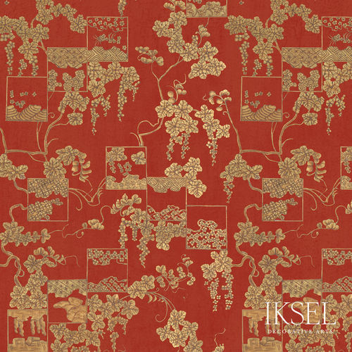 Обои стиль Ар-деко - RW603 Japanese Hokkaido - Iksel Decorative Arts - из нетканых материалов / из стекловолокна / виниловый