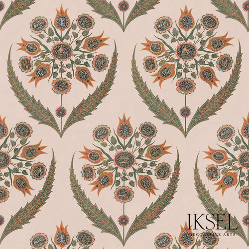 Современный обои - RW538 Calligraphy Flower - Iksel Decorative Arts - из стекловолокна / виниловый / природный мотив