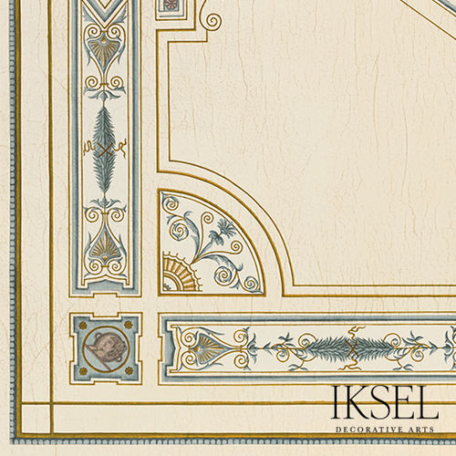 Современный обои - CE207 Grecian Neo-Classical Ceiling - Iksel Decorative Arts - из стекловолокна / виниловый / c геометрическим рисунком