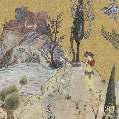 Современный обои - SC160 D-Safavid Reverie - Iksel Decorative Arts - из стекловолокна / виниловый / природный мотив
